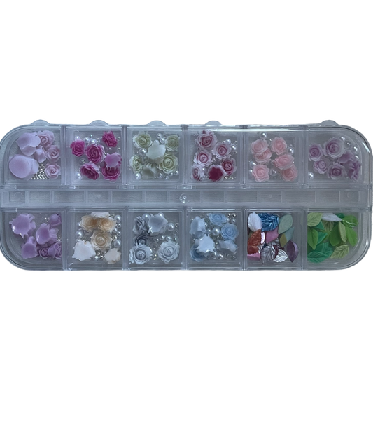3D roses & leaves