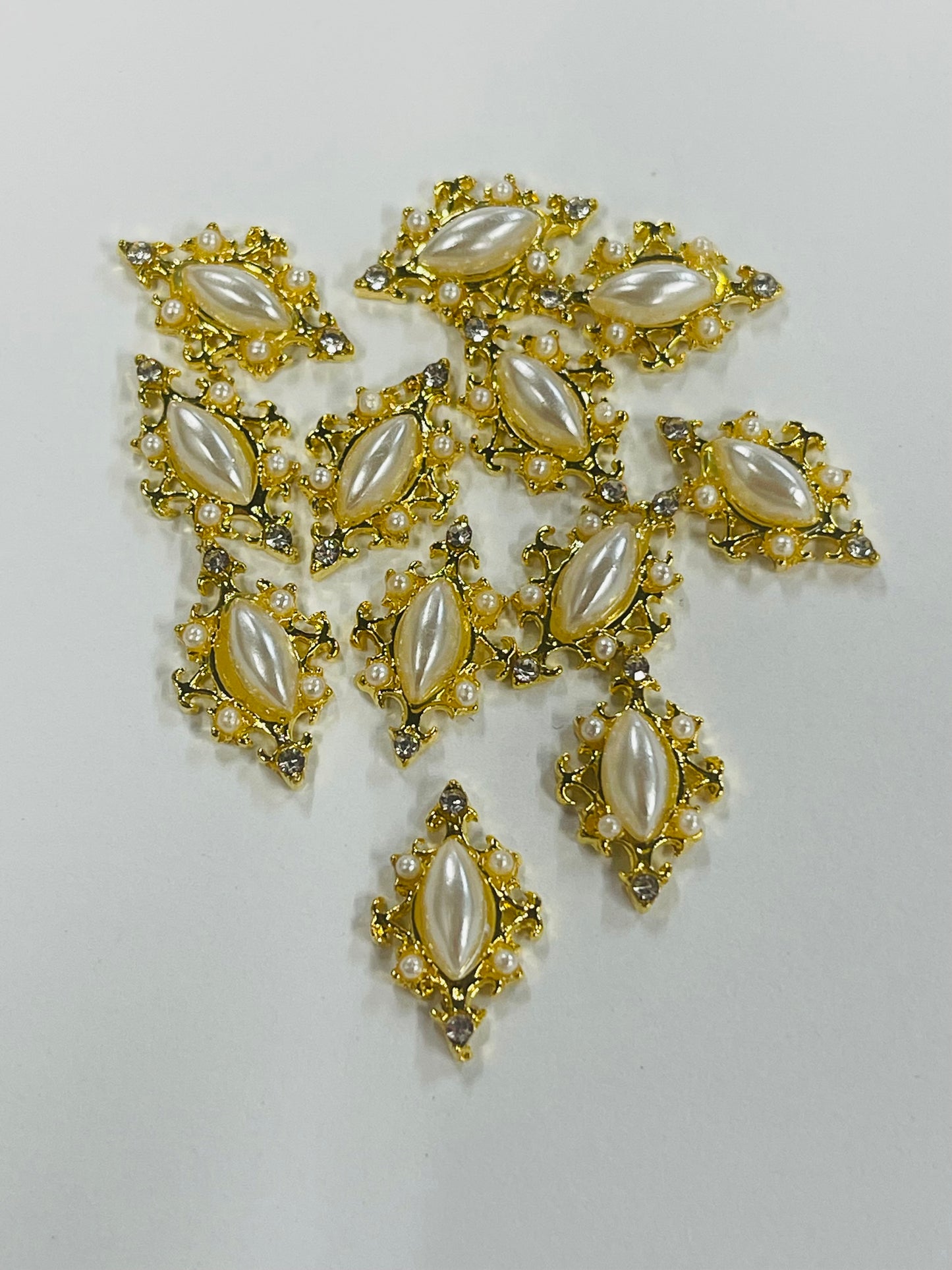Vintage Gold Pearl Charms